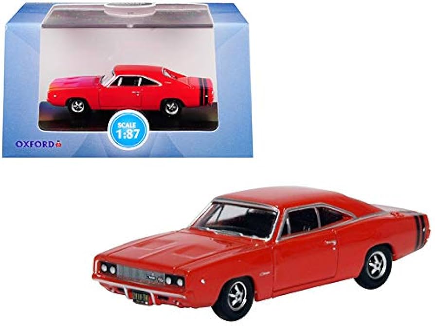 Amazon.com: Oxford Diecast New 1968 Dodge Charger Bright Red